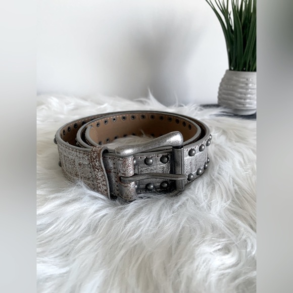 Belt Silver tone with studs SZ:US S - Picture 1 of 3